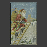 Santa Claus Delivering Toys To Homes Illustration (1909) Men's Polo Shirt | Artistshot