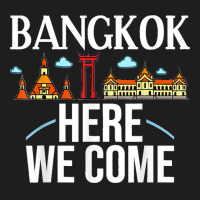 Bangkok Thailand City Trip Skyline Map Classic T-shirt | Artistshot