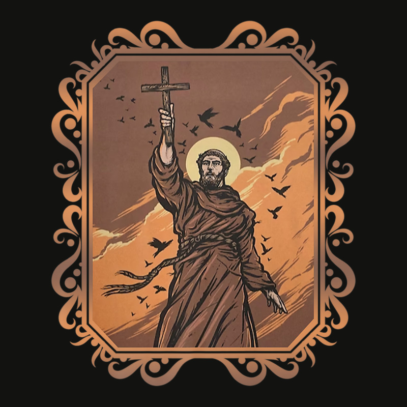 St Francis Of Assisi Art Patron Saint Of Animals Catholic Premium T Sh Scorecard Crop Tee by cm-arts | Artistshot