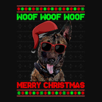 Belgian Malinoi Christmas Dog Belgian Malinoi Dog Funny Woof Merry Chr Crop Top | Artistshot