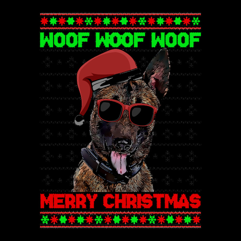 Belgian Malinoi Christmas Dog Belgian Malinoi Dog Funny Woof Merry Chr Cropped Hoodie by netheriteshepherd | Artistshot