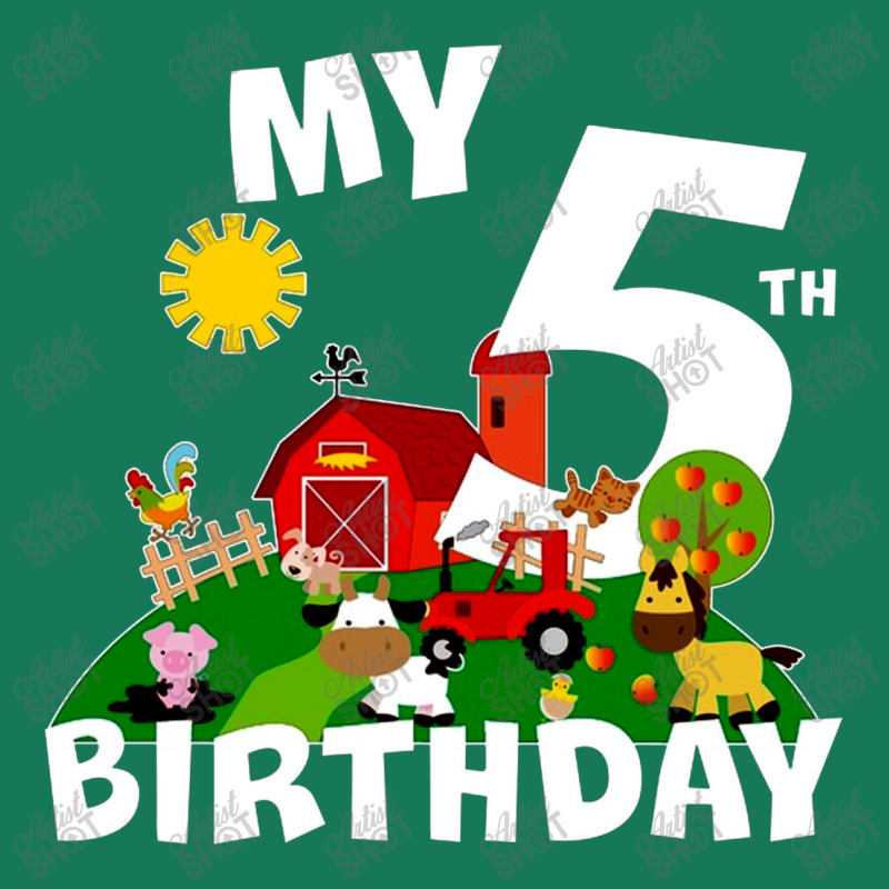 5 Year Old Farm My 5th Birthday Portrait Canvas Print | Artistshot