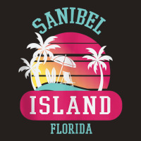 Retrol Cool Sanibel Island Florida Sunny Palm Tree Novelty Tank Top Tank Top | Artistshot