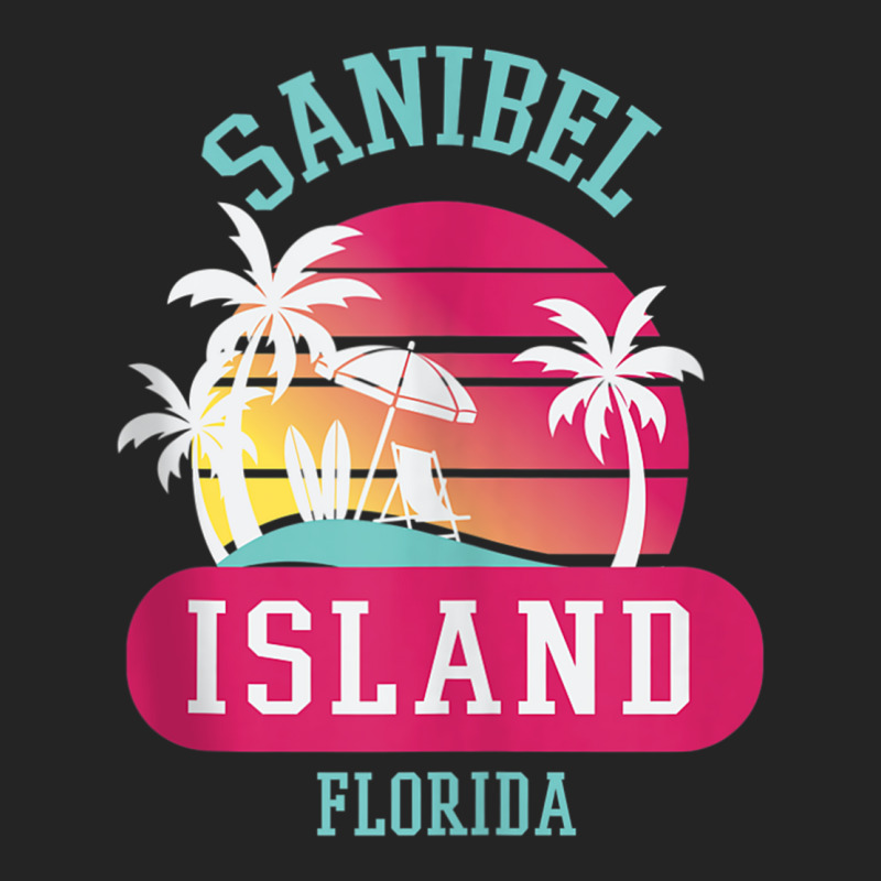 Retrol Cool Sanibel Island Florida Sunny Palm Tree Novelty Tank Top 3/4 Sleeve Shirt by cm-arts | Artistshot