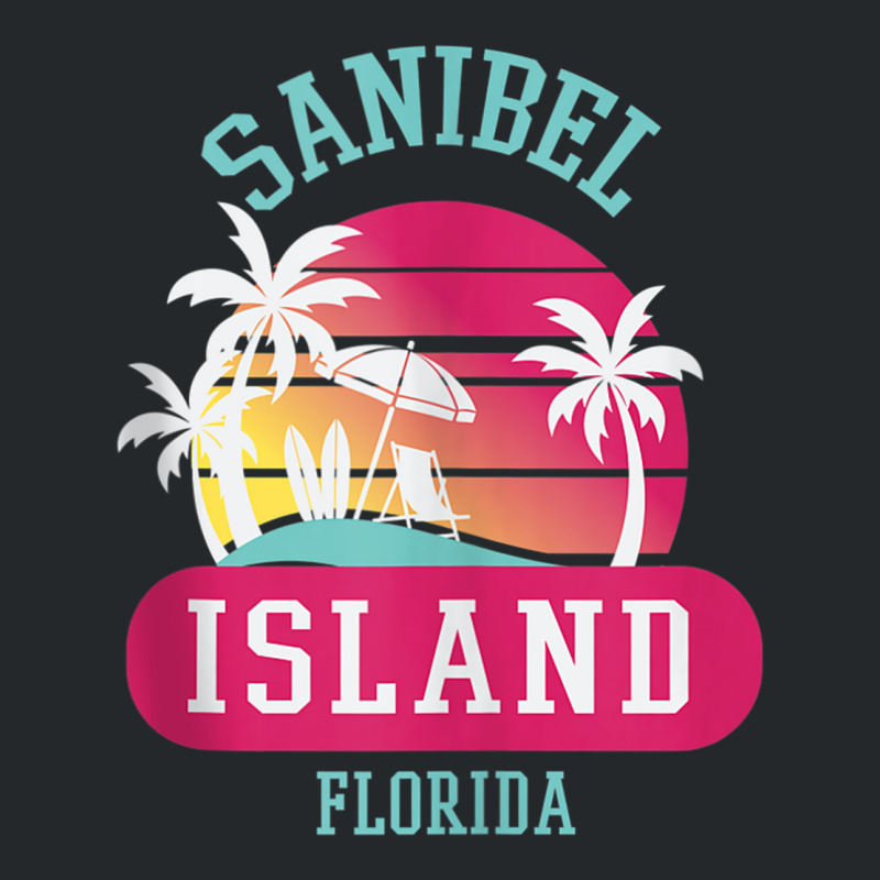 Retrol Cool Sanibel Island Florida Sunny Palm Tree Novelty Tank Top Crewneck Sweatshirt by cm-arts | Artistshot