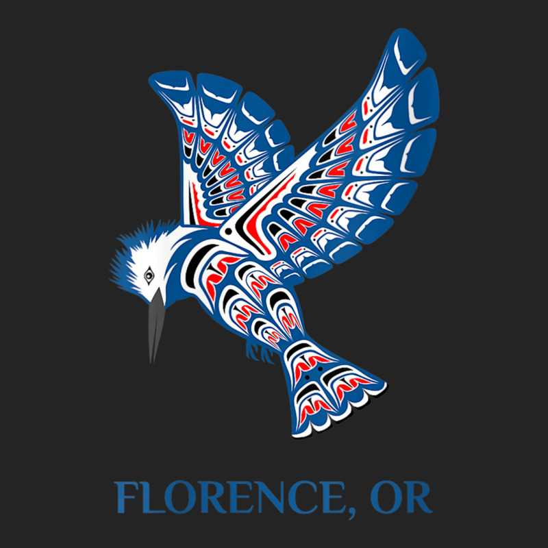 Womens Florence Oregon Native American Indian Kingfisher Bird V Neck T 3/4 Sleeve Shirt by cm-arts | Artistshot