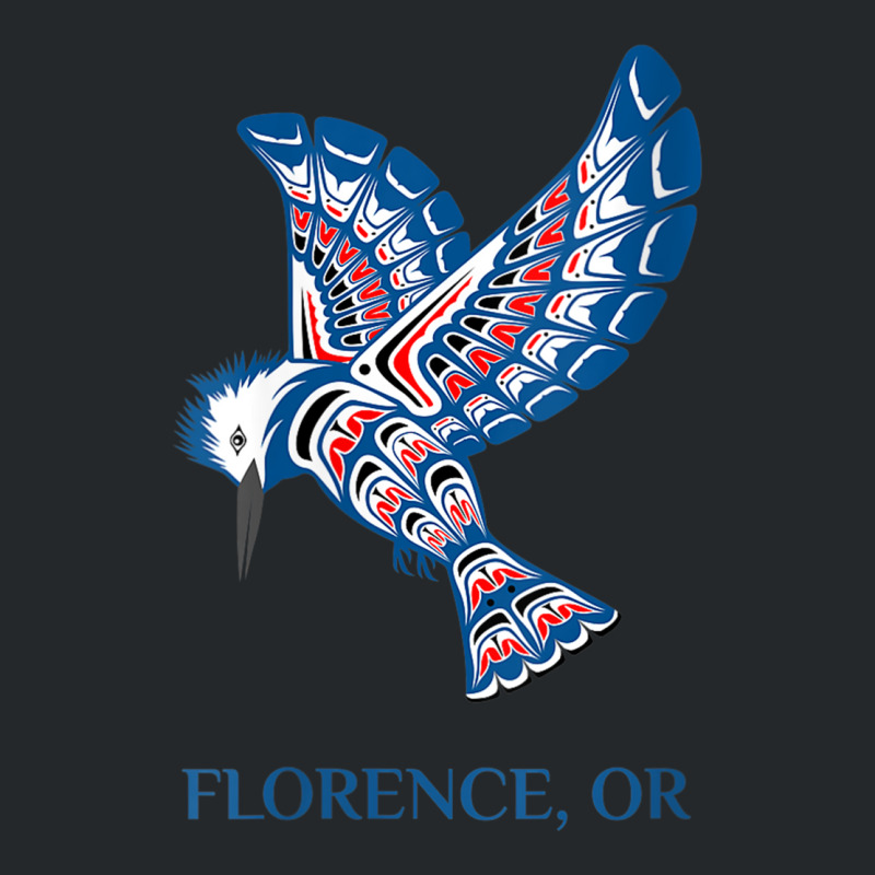 Womens Florence Oregon Native American Indian Kingfisher Bird V Neck T Crewneck Sweatshirt by cm-arts | Artistshot