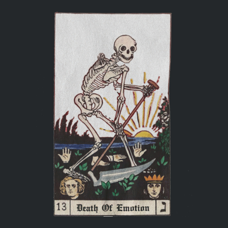 Death Skeleton Tarot Card, Aesthetic, Death Of Emotion, Death Skeleton Crewneck Sweatshirt | Artistshot