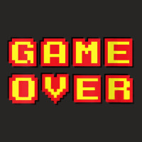 Womens Game Over Vintage Retro Video Games Gaming Gift Arcade V Neck T Ladies Fitted T-shirt | Artistshot