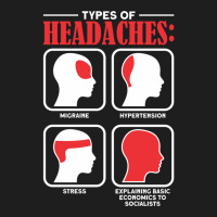 Types Of Headaches Explaining Basic Economics Pro Capitalism Sweatshir Classic T-shirt | Artistshot