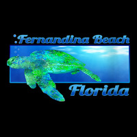 Womens Fernandina Beach Florida Swimming Sea Turtle V Neck T Shirt Fleece Short | Artistshot