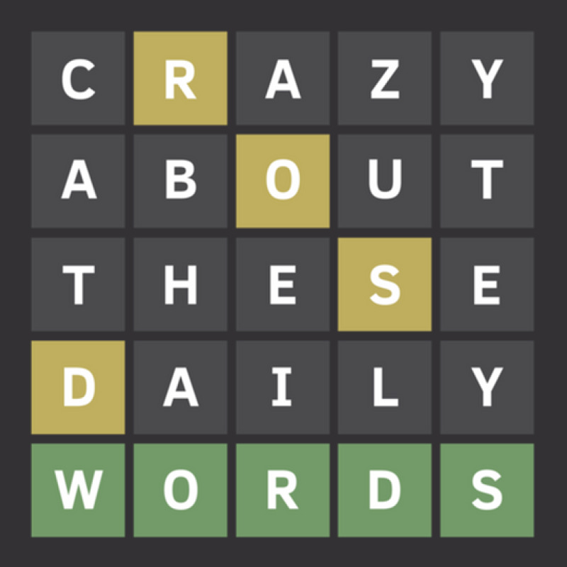 Crazy About These Daily Words (wordle Game) Vintage Short | Artistshot