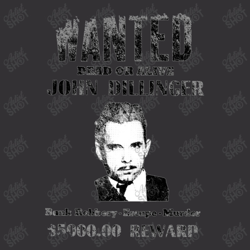 Wanted Poster John Dillinger, Distressed   Wanted Vintage Hoodie | Artistshot