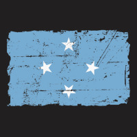 Flag Of Micronesia - Vintage Look - Banner T-shirt | Artistshot