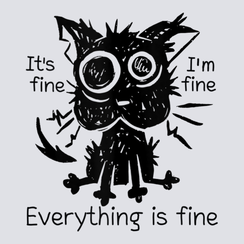 Everything Is Fine Funny Stressed Out Cat Graphic Tank Top Bucket Hat by cm-arts | Artistshot