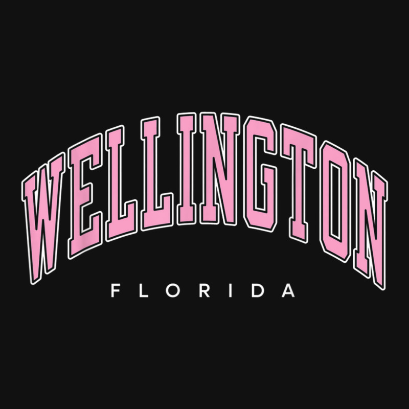 Wellington Florida Fl Varsity Style Pink Text Skinny Tumbler | Artistshot