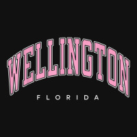 Wellington Florida Fl Varsity Style Pink Text Crew Socks | Artistshot