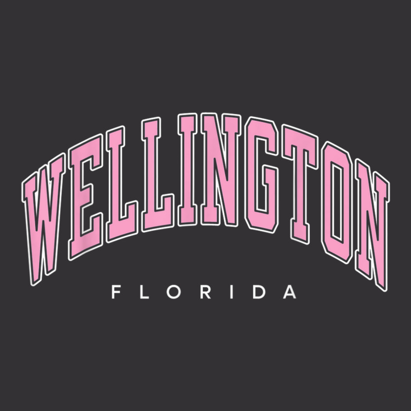 Wellington Florida Fl Varsity Style Pink Text Vintage Hoodie | Artistshot