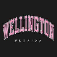 Wellington Florida Fl Varsity Style Pink Text Full-length Apron | Artistshot