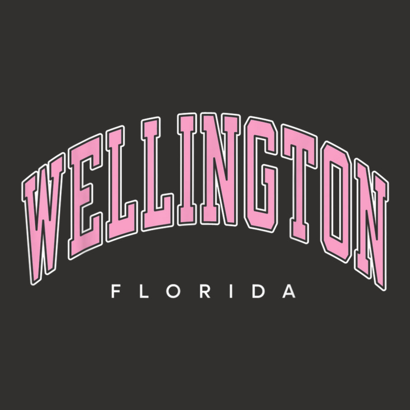 Wellington Florida Fl Varsity Style Pink Text Champion Hoodie | Artistshot