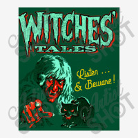 Witches Tales, Distressed   Vintage Horror Scorecard Crop Tee | Artistshot