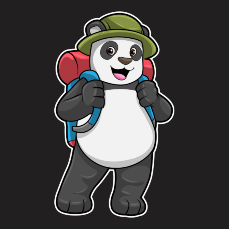 C:\users\dell\desktop\l2\chung 7\panda Types Panda As Hiker With Backp T-shirt | Artistshot