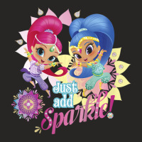 Kids Shimmer And Shine Just Add Sparkle Dancing Portrait Ladies Fitted T-shirt | Artistshot