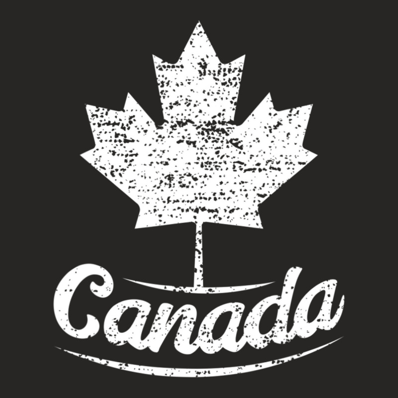 Vintage Canada Flag Canadian Flag Maple Leaf Ladies Fitted T-Shirt by cm-arts | Artistshot