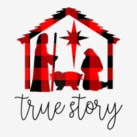 True Story Christmas Manger Nativity Scene Buffalo Plaid Raglan Baseba Adjustable Cap | Artistshot