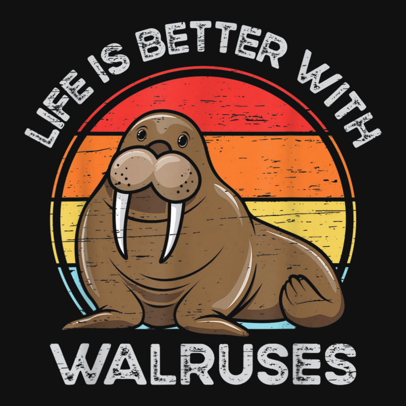 Life Is Better With Walruses Tusk Whiskers Marine Mammals Baby Bibs | Artistshot