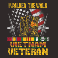 Vietnam Veteran With Us Flag With Combat Boots Patriotic Racerback Tank | Artistshot