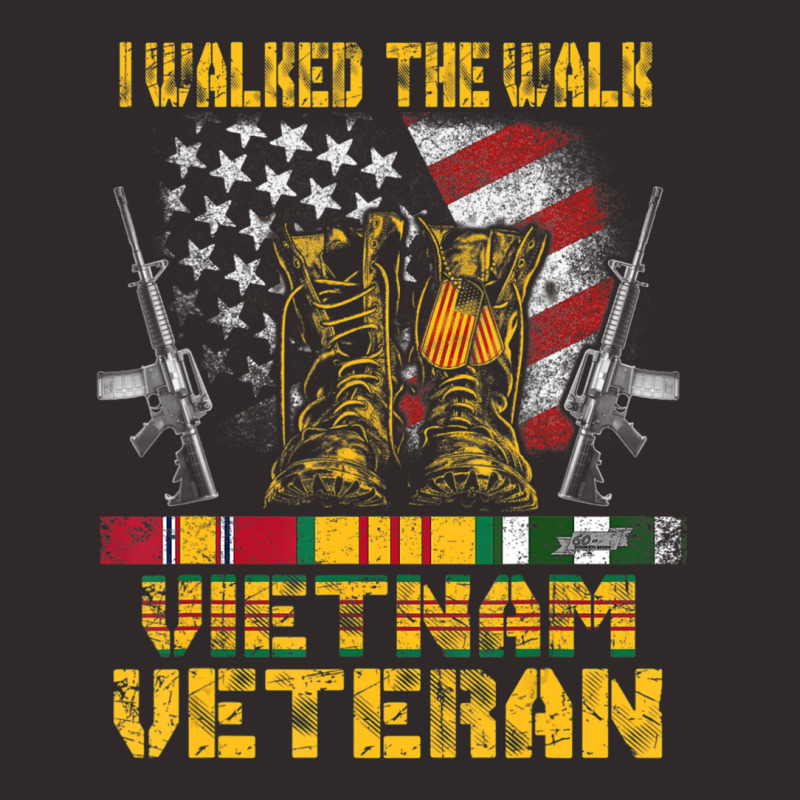 Vietnam Veteran With Us Flag With Combat Boots Patriotic Racerback Tank by cm-arts | Artistshot