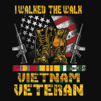 Vietnam Veteran With Us Flag With Combat Boots Patriotic Crop Top | Artistshot