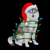 Siberian Husky Santa Christmas Tree Lights Xmas Gifts Boys Long Sleeve Baby Bodysuit | Artistshot