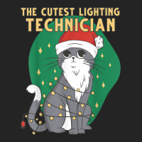 Cute Lighting Technician Cat Lover Christmas Kitten Cat Xmas 3/4 Sleeve Shirt | Artistshot