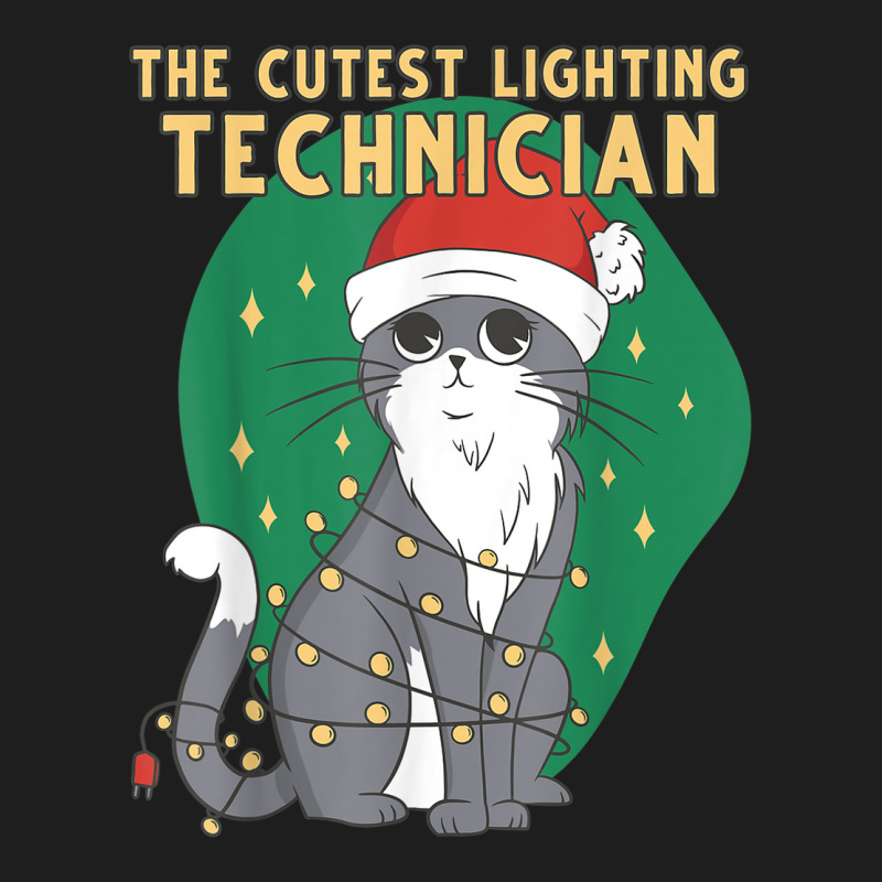 Cute Lighting Technician Cat Lover Christmas Kitten Cat Xmas Classic T-shirt by Posh | Artistshot