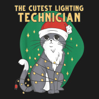 Cute Lighting Technician Cat Lover Christmas Kitten Cat Xmas Hoodie & Jogger Set | Artistshot