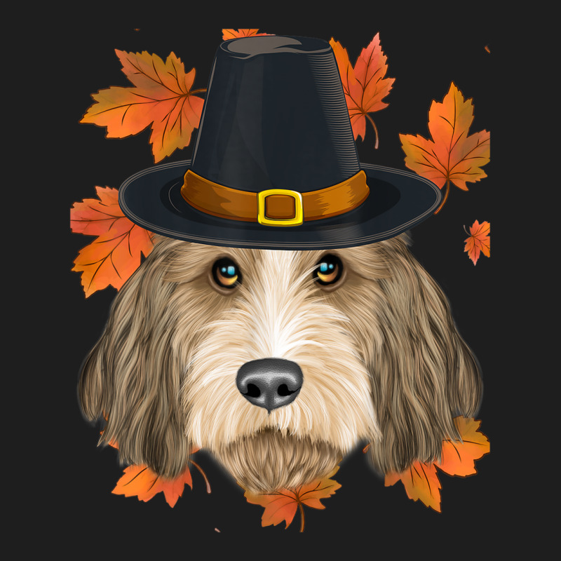 Fall Petit Basset Griffon Vendeen Pilgrim Thanksgiving Classic T-shirt by Clinical | Artistshot