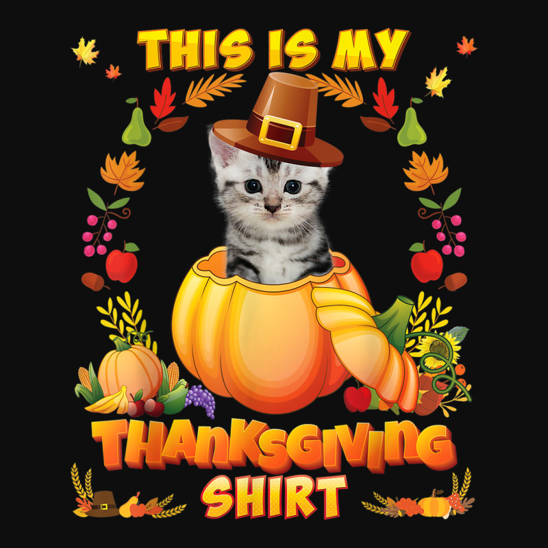 This Is My Thanksgiving Shirt American Shorthair Cat Blessed Crop Top by Posh | Artistshot