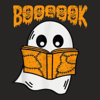 Retro Cute Ghost Reading A Book Teacher School Funny Ladies Fitted T-shirt | Artistshot