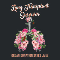 Womens Lung Transplant Survivor Organ Donation Saves Lives Floral V Ne Crewneck Sweatshirt | Artistshot