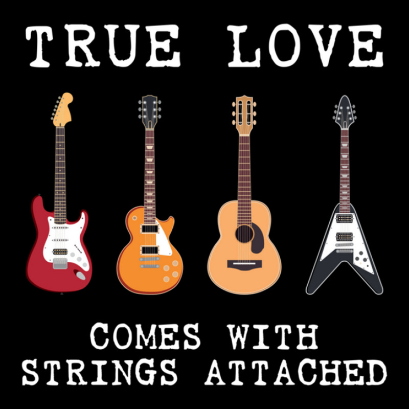 Guitar Player Gift True Love Strings Attached Guitarist Zipper Hoodie by DavidJones | Artistshot