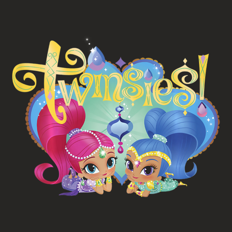 Kids Shimmer And Shine Twinsies Framed Portrait Ladies Fitted T-shirt | Artistshot