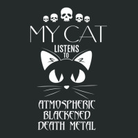 My Cat Listens To Atmospheric Blackened Death Metal Women's Triblend Scoop T-shirt | Artistshot