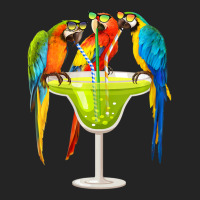 Womens Parrots Drinking Margarita On Summer Vacation Birds V-neck 3/4 Sleeve Shirt | Artistshot