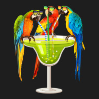 Womens Parrots Drinking Margarita On Summer Vacation Birds V-neck Classic T-shirt | Artistshot