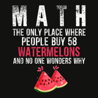 Funny Math And Watermelons Mathematics Calculation Numbers T Shirt Scorecard Crop Tee | Artistshot