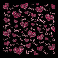 Cute Pink Lovehearts Pattern With Handwritten Love Adjustable Cap | Artistshot