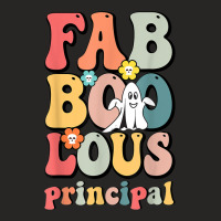 Fab Boo Lous Principal School Principal Groovy Halloween Ladies Fitted T-shirt | Artistshot