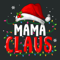 Mama Claus Shirt Christmas Lights Pajama Family Matching Women's Triblend Scoop T-shirt | Artistshot